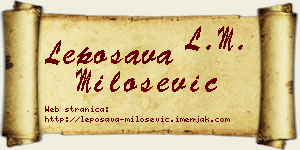 Leposava Milošević vizit kartica